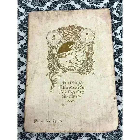 RARE Swedish Art Large Handmade Book 1922 Antique Artwork Reprints Cover - Picture 7 of 9